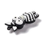 Plastový přívěsek na klíče- zebra - 69 x 28 x 20 mm - 1 ks