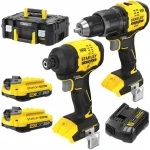 Stanley V20 SFMCK201D2T / Sada aku nářadí / vrtačka SFMCD716 / rázový utahovák SFMCF811 / 2x18V / 2x 2,0Ah (SFMCK201D2T)