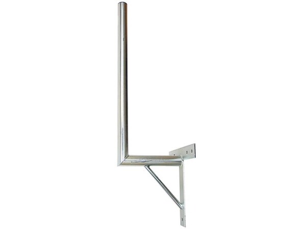Anténní držák 25cm na zeď se vzpěrou, trubka 42/2mm, výška 66cm žár.