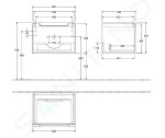 VILLEROY & BOCH - Subway 2.0 Umyvadlová skříňka, 587x420x454 mm, 1 zásuvka, Glosy White A68710DH