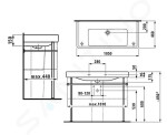 Laufen - Pro S Umyvadlo, 1050x460 mm, bez otvoru pro baterii, bílá H8169660001091