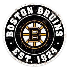 Mustang Cedule Boston Bruins NHL 22" Round Distressed Logo