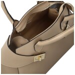 Módní dámská kožená kabelka do ruky Arietta, béžová