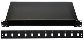 19" Optická vana 12xSC simplex včetně kazety černá (50271573023)