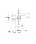 GROHE - Eurocube Vrchní díl podomítkového ventilu, chrom 19910000