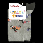 Veselé ponožky 2 páry CRAZY SOCKS 2x - BELLINDA - šedá 39 - 42