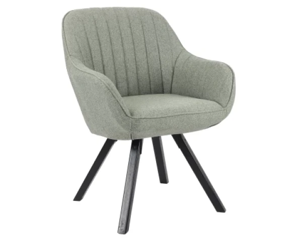 Jídelní židle Chrissy, světle zelená tkanina