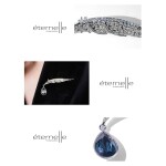 Brož Swarovski Elements Adelardi, Tmavě modrá