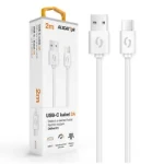 Aligator Datový kabel 2A USB-C 2m / bílý (DAKA012)