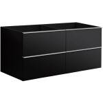 CERANO - Koupelnová skříňka pod umyvadlo s úchytkou Velora - černá matná, úchytka chrom - 119x53x46,5 CER-665044