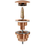 REA - Umyvadlový sifon s univerzální výpustí click-clack - COPPER MAT REA-A5699