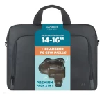 Mobilis TheOne černá / Brašna pro notebook + nabíječka 65W / do 16" / 12 l / Toploader (003089)