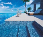 Bazénová folie AVfol Decor - Mozaika Skyline; 1,65m šíře, 1,5mm, 25m role