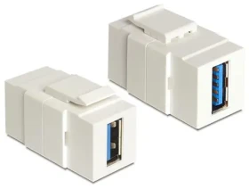 DeLock Keystone adaptér 5 Gbps USB A (F) - USB A (F) bílá (86319)