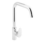 Dřezová baterie SAT DARK s otočným ramínkem chrom SATBSDA280LCR SATBSDA280LCR