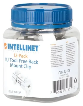 Intellinet 716512 / Klip pro montáž do racku 1U / nerezová ocel / 12 ks (716512)