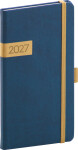 Týdenní diář 2027 Notique kapesní Twill modro-zlatý