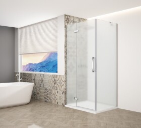 GELCO - TRINITY CHROM obdélníkový kout 800x1000 levý, matné sklo, GT5610-80ML-CH GT5610-80ML-CH