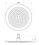 RAVAK - Sprchy Hlavová sprcha, průměr 25 cm, kartáčované růžové zlato X07P711
