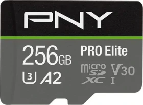PNY PRO Elite microSDXC 256 GB / Paměťová karta / Class 10 / UHS-I / U3 / A2 / V30 (P-SDU256V32100PRO-GE)