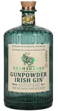 Drumshanbo Gunpowder Sardinian Citrus Irish Gin 43% 0,7 l (holá láhev)