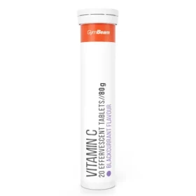 Vitamín C 1000 mg šumivý - GymBeam (černý rybíz, 20 tab.) (29943-11-čierneríbezle-20tab)