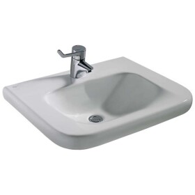 IDEAL STANDARD - Contour 21 Umyvadlo bezbariérové 60x56 cm, 1 otvor pro baterii, bez přepadu, bílá E512301