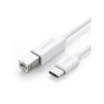 UGREEN Kabel USB-C (M) - USB-B (M) 1.5m bílá (6957303844173)