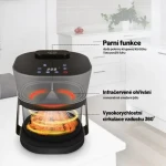 Rozbaleno - Lauben GlassSteamAir Fryer 4500BG černá / Horkovzdušná fritéza / 1300 W / 4.5 l / 8 programů / 60-200°C / rozbaleno (LBAFMGSAF45BA.rozbaleno)