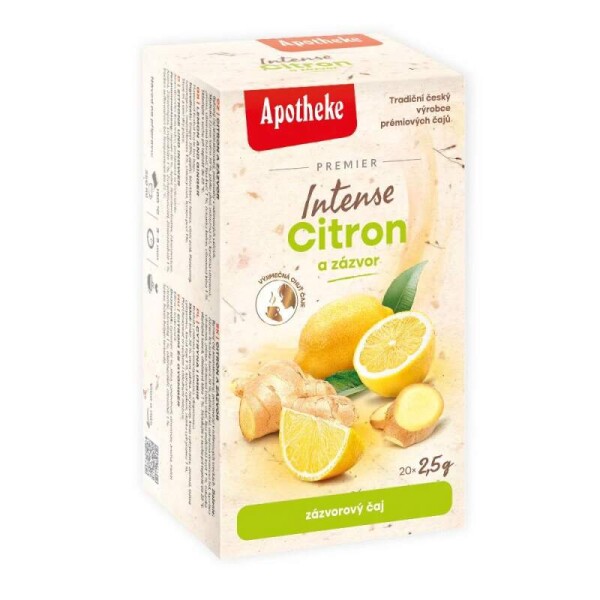 Apotheke PREMIER Citron a zázvor čaj 20x2,5g INTENSE