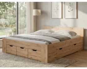 Postel Astral 180x200 cm, dub artisan
