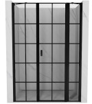 MEXEN/S - Mist sprchové dveře křídlové pravé 120, černá dekor, černá 8A4-120-001-70-77-P