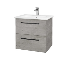 Dřevojas - Umyvadlová skříňka GIO SZZ2 60 - D01 Beton / Úchytka T06 / D01 Beton 82935H
