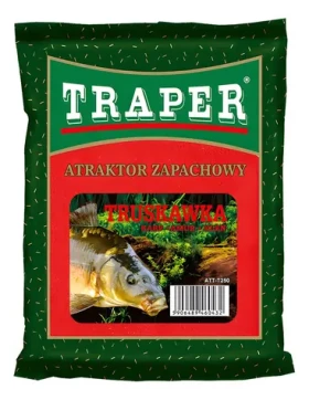 Traper Sypký posilovač Jahoda / Posilovač / vůně a chuti nástrahy / boilies, pelety, method mix