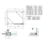 POLYSAN - FORTIS obdélníkový sprchový kout 800x1000 R varianta FL1080RFL3510