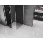 MEXEN/S - Velar L sprchový kout, posuvné dveře 90 x 90, grafit, nikl kartáčovaný 871-090-090-43-97