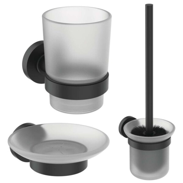 IDEAL STANDARD - IOM Sada doplňků do koupelny, matné sklo/černá A9245XG
