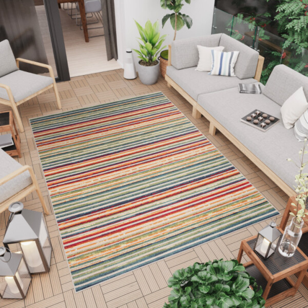 DumDekorace Barevný koberec na terasu nebo balkon AVENTURA ED23A Šířka: 120 cm | Délka: 170 cm