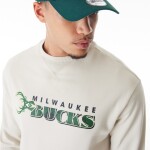 New Era Pánská mikina Milwaukee Bucks NBA Crewneck Sweatshirt Stone Velikost: 2XL