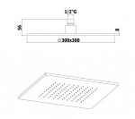 PAFFONI - Level Hlavová sprcha Syncro King, 30x30 cm, matná černá ZSOF078NO