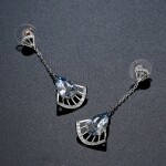 Náušnice Swarovski Elements Luziana, Modrá