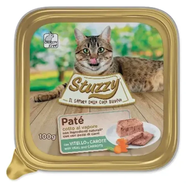 Stuzzy Mister telecí s mrkví 100 g / Vanička pro kočky (0303-6004)
