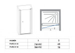 H K - Sprchové dveře PURE D1 80 jednokřídlé 76-81 x 190, čiré sklo PURED180