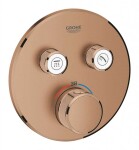 GROHE - Grohtherm SmartControl Termostatická sprchová baterie pod omítku, 2 ventily, kartáčovaný Warm Sunset 29119DL0