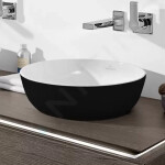 VILLEROY & BOCH - Artis Umyvadlo na desku, průměr 430 mm, Coal Black 417943BCT8