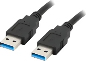 Lanberg CA-USBA-30CU-0005-BK černá / Kabel USB / USB-A - USB-A / 0,5 m (CA-USBA-30CU-0005-BK)