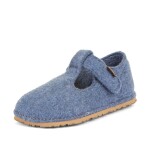 Chlapecké barefoot bačkory FLEXY WOOLY Denim; Froddo; G1700378-1; modrá - 23