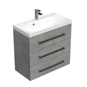 Koupelnová skříňka s umyvadlem SAT Cube Way 80x76,5x40 cm beton CUBE2803BE CUBE2803BE