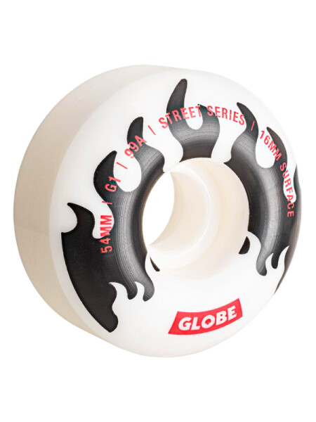 Globe G1 White/Black/Flames tvrdá skate kolečka 54