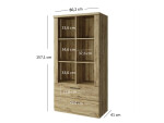 ARTEN (NANO Systems s.r.o.) Nízký otevřený regál DOORSET-2S (Dub navarra) NIZKY-OTEVRENY-REGAL-DOORSET-2S